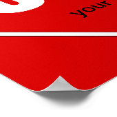 Aangepast 24x 24-Poster stoppen met ondertekenen Poster (Hoek)