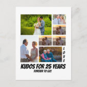Aangepast 25 jaar Jubileum 7 Fotocollage Briefkaart (Voorkant)