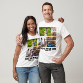 Aangepast 25 jaar Jubileum 7 Fotocollage T-shirt (Unisex)