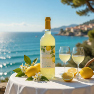Aangepast 25-jarig jubileum Limoncello-flessenlabe Wijn Etiket
