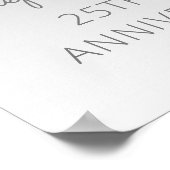 Aangepast 25e Jubileum foto Silver - Welkom Poster (Hoek)