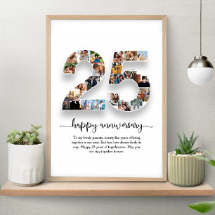 Aangepast 25e Jubileum Photo Collage Poster
