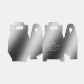 Aangepast 25e Jubileum zilver Bedankdoosjes (Uitgevouwen)