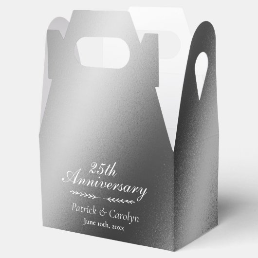 Aangepast 25e Jubileum zilver Bedankdoosjes (Geopend)