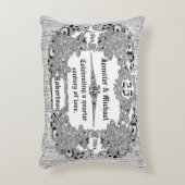 Aangepast 25e Silver Jubileum Monogram Decoratief Kussen (Voorkant(Verticaal))