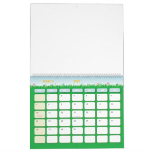 Aangepast 28 cm L x 36 cm B Kleurrijke Seizoenen Kalender