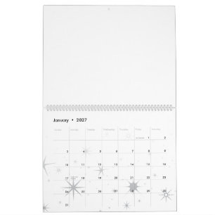 Aangepast 28 cm L x 36 cm B Moderne sterren Kalender