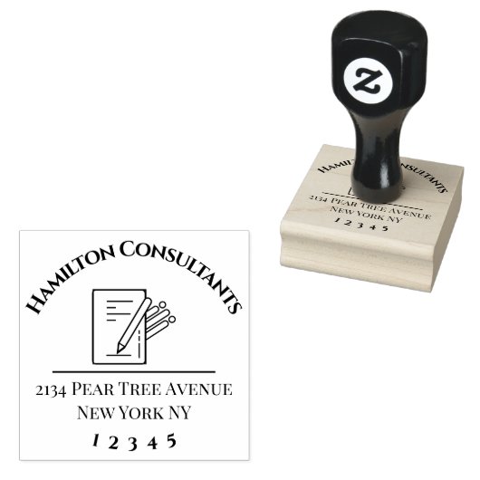 Aangepast 2,5-inch x 2,5-inch rubberen stempel (Gestempeld)