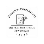 Aangepast 2,5-inch x 2,5-inch rubberen stempel (Afrduk)