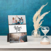 Aangepast 2 cadeau voor Vaderdag voor fotocollage Fotoplaat (Zijkant)