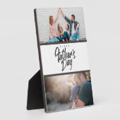Aangepast 2 cadeau voor Vaderdag voor fotocollage Fotoplaat (Zijkant)