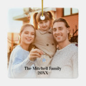 Aangepast 2 Eerste Kerstkerkerkerst Nieuw thuisadr Keramisch Ornament (Achterkant)