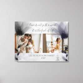 Aangepast 2 Familie Foto's Floral Overlay Keepomwi Canvas Afdruk