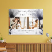 Aangepast 2 Familie Foto's Floral Overlay Keepomwi Canvas Afdruk (Insitu (Woonkamer))