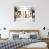 Aangepast 2 Familie Foto's Floral Overlay Keepomwi Canvas Afdruk (Insitu (Slaapkamer))