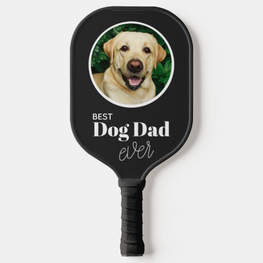 Aangepast 2 Foto beste hond ooit Pickleball Paddle (Voorkant)