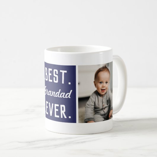 Aangepast 2 Foto Blauw Beste Grootste ooit Mok (Voorkant rechts)