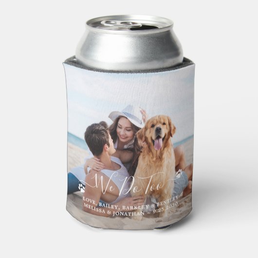 Aangepast 2 foto die we maken om het hondenweddens blikjeskoeler (Blikje Achterkant)