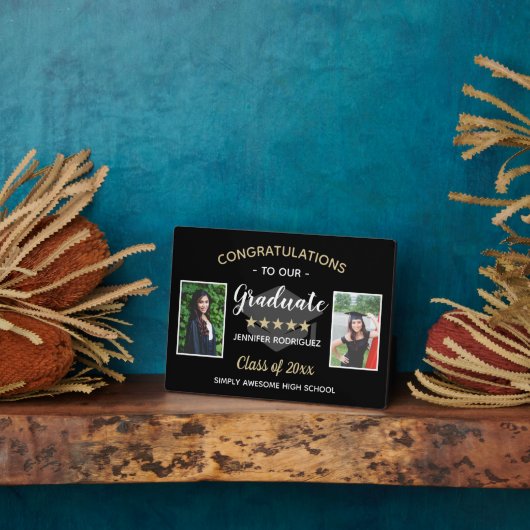 Aangepast 2 Foto gefeliciteerd Afstuderen Afstuder Fotoplaat (Zijkant)