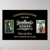Aangepast 2 Foto gefeliciteerd Afstuderen Afstuder Poster (Voorkant)