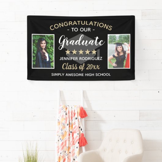 Aangepast 2 Foto gefeliciteerd Afstuderen Afstuder Spandoek (Insitu)