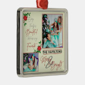 Aangepast 2 foto | Kerstkeramisch Ornament (Rechts)