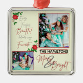 Aangepast 2 foto | Kerstkeramisch Ornament (Voorkant)
