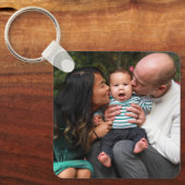 Aangepast 2 Foto met dubbelzijdige persoonlijke fo Sleutelhanger (Voorkant)