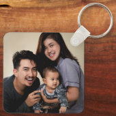 Aangepast 2 Foto met dubbelzijdige persoonlijke fo Sleutelhanger (Achterkant)