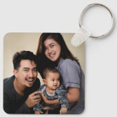 Aangepast 2 Foto met dubbelzijdige persoonlijke fo Sleutelhanger (Achterkant)