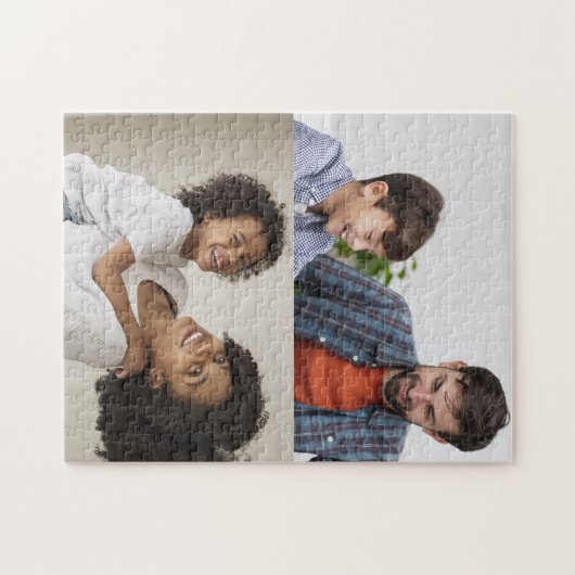 Aangepast 2 fotocollage legpuzzel (Horizontaal)