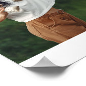 Aangepast 2 fotocollage met gepersonaliseerde teks poster (Hoek)