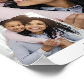 Aangepast 2 fotocollage met gepersonaliseerde teks poster (Hoek)