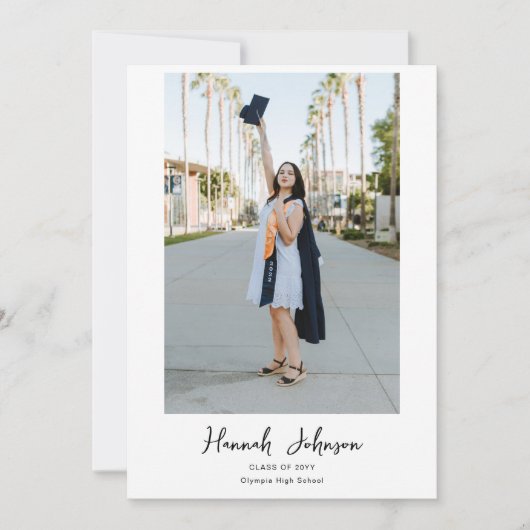 Aangepast 2 Fotokalligrafie Script Afstuderen Kaart (Voorkant)