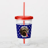 Aangepast 2 Foto's Amerikaanse vlag Patriottische  Acryl Drinkbeker (Voorkant)