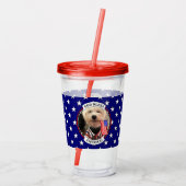 Aangepast 2 Foto's Amerikaanse vlag Patriottische  Acryl Drinkbeker (Achterkant)