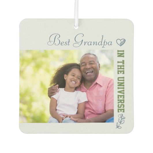 Aangepast 2 foto's - Beste opa in het universum Luchtverfrisser (Voorkant)