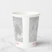 Aangepast 2 Foto's of Afbeeldingen 2 Berichten Pap Papieren Bekers (Links)