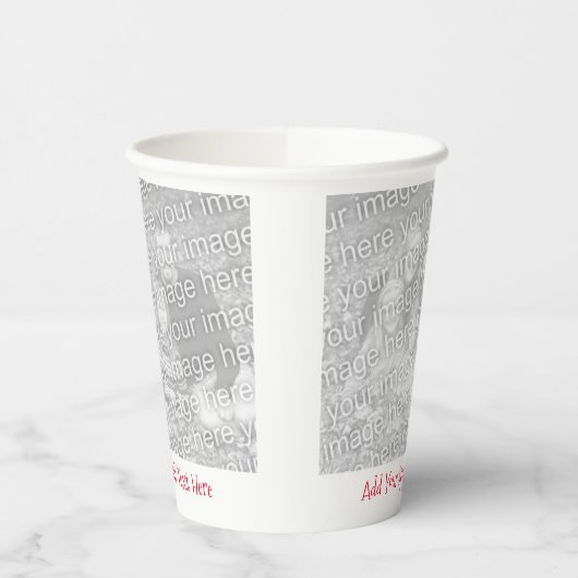 Aangepast 2 Foto's of Afbeeldingen 2 Berichten Pap Papieren Bekers (Links)