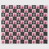 Aangepast 2 foto's Pet Dog Paw afdrukken Cadeaupapier (Vlak)