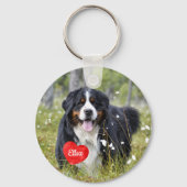 Aangepast 2 Hondenliefhebber voor foto-Pet Sleutelhanger (Achterkant)