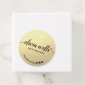Aangepast 2-inch Ronde Faux Gold Foil Hang Label (In situ)