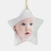 Aangepast 2 kerstboomversiering met foto's keramisch ornament (Rechts)