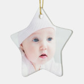 Aangepast 2 kerstboomversiering met foto's keramisch ornament (Links)