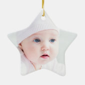 Aangepast 2 kerstboomversiering met foto's keramisch ornament (Achterkant)