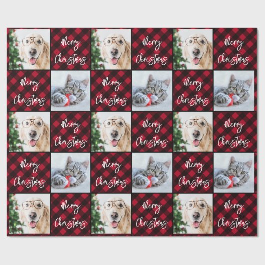 Aangepast 2 kerstcadeau met fijne kerst met rode b cadeaupapier (Vlak)