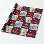 Aangepast 2 kerstcadeau met fijne kerst met rode b cadeaupapier (Uitgerold)