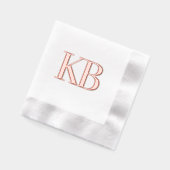 Aangepast 2-Letter-Monogram Folie Servetten (Links)