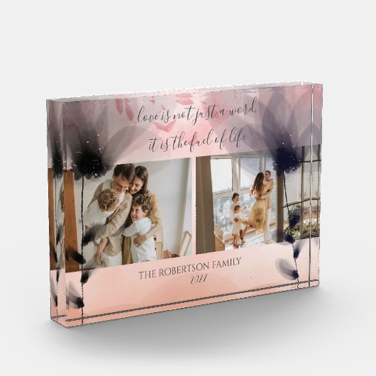 Aangepast 2 millimeterfoto's Florale bedekking Blu Fotoblokken (Links)