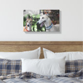 Aangepast 2 Pet Portret | AFDRUKBARE, gepersonalis Canvas Afdruk (Insitu (Slaapkamer))